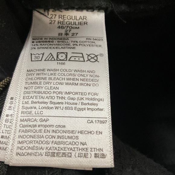 Gap 1969 Jeans Women's Size 27R True Skinny Ankle Mid Rise Black Denim P… - Picture 11 of 11
